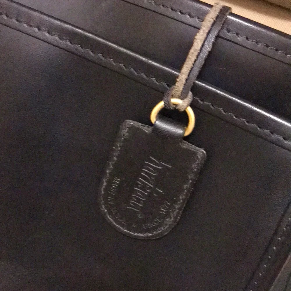 Vintage Hartmann Black Leather Unisex Briefcase